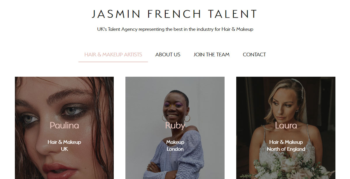 jasminfrench talent website
